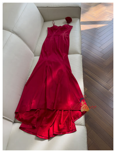 Three-dimensional Straps Flower Dress