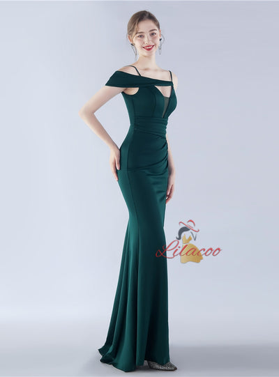 Mermaid Spaghetti Straps Split Prom Dress