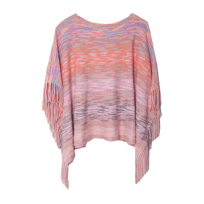 Bat Sleeve Gradient Knitted Shawl