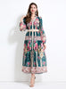 Palace Style Printed Long Dress