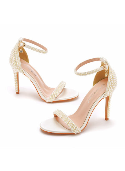 Pearl Stiletto Bridal Sandals