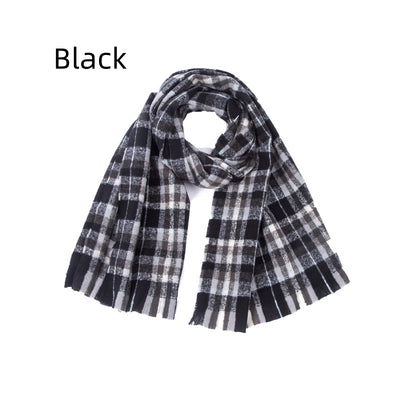 Warm Shawl Prickly Plaid Scarf