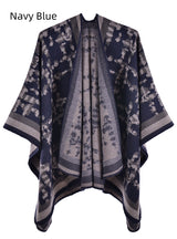 Retro Camouflage Plaid Split Shawl