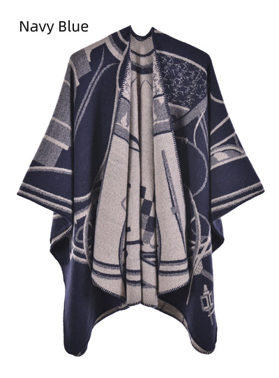Warm Shawl Padded Cashmere Cloak