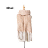 Thick Tassel Color Matching Thick Scarf