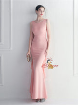 Mermaid Backless Beading Prom Dress