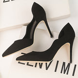 Thin High Heel Suede Pointed Shoes