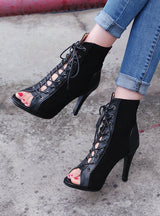 Open Toe Strap High Heel Fishmouth Sandals