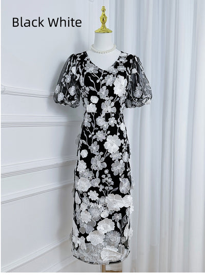 Heavy Industry Three-dimensional Flower Dress