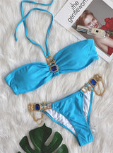 Luxury Crystal Diamond Chain Swimsuit