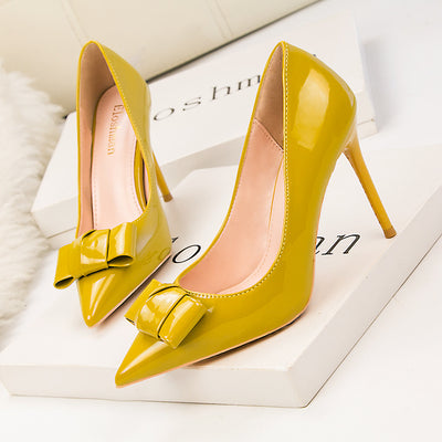 Bow Pointed Bow Stiletto High Heels