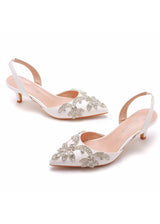 Thin-heeled Pointed High Heels Wedding Shoes