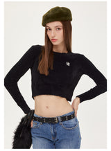 Open-back Imitation Mink Wool Knitted Sweater