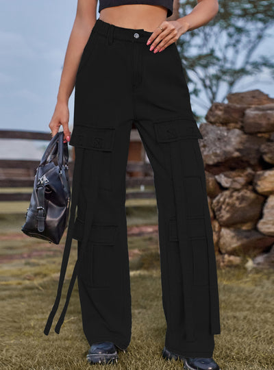 Women Retro Ribbon Casual Jeans