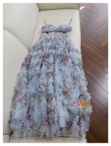 Sexy Tube Top Printed Gauze Sling Dress