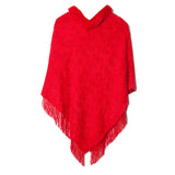 Sequined Solid Color Pullover Knitted Cloak