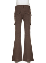 Button Tooling Bell Bottoms Trousers Pant