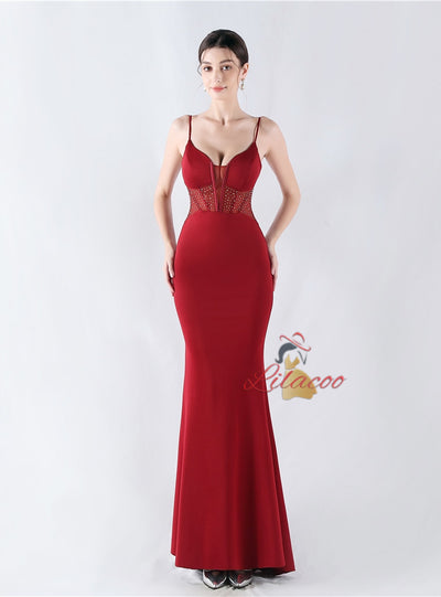 Sexy Mermaid Spaghetti Straps Prom Dress