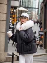 Large Fur Collar Short Loose Cotton Coat