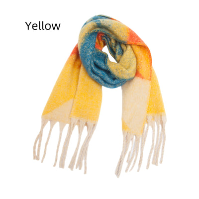 Geometric Thick Tassels Thick Warm Scarf