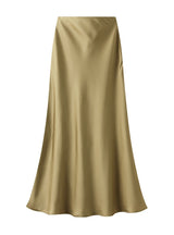 Acetic Satin Long Slim Skinny Skirt