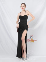 Mermaid Spaghetti Straps Beading Prom Dress