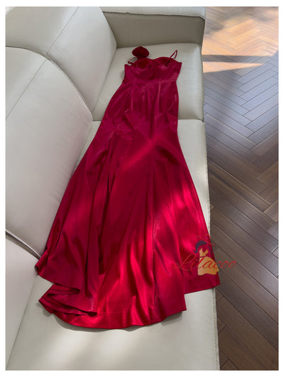 Three-dimensional Straps Flower Dress