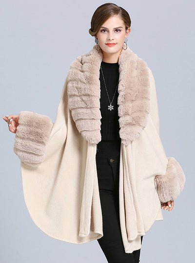 Large Knit Shawl Cardigan Cloak Shawl