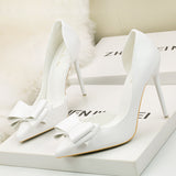 Shallow-mouth Pointed Bow High-heeled Shoes
