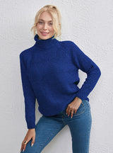 Pure Color Simple Fashion Turtle Neck Sweater