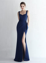 Mermaid Split Straps Prom Dress