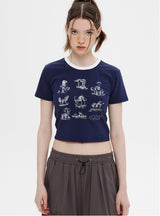 Round Neck and Short Sleeves T-shirt