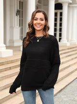 Solid Color Long Sleeve Pit Sweater