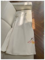 Ivory Straps 3D Flower Prom Dress
