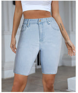 Stretch Light-colored Cropped Jeans