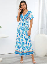 Retro Printed Bohemian Beach Dress