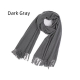 Bristle Fringed Solid Color Scarf