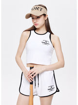 Letter Vest Slim Two-piece Suit