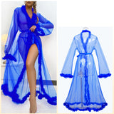 Gauze Long Robe Perspective Pajamas