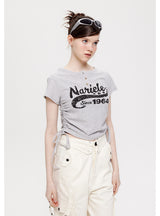 Retro Strap Short Short Sleeve T-shirt