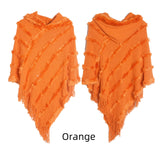 Solid Color Hooded Hooded Cape Shawl
