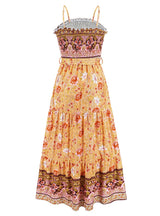 Solid Color Stitching Sleeveless Suspender Dress