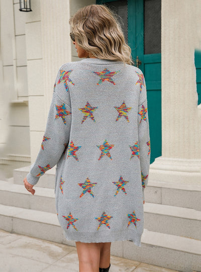 Cardigan Five-pointed Star Sweater Coat
