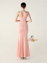 One Shoulder Split Beading Prom Dress