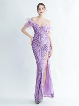 Mermaid Sequins Spaghetti Straps Prom Dress