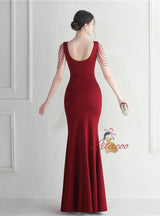 Split Beading Mermaid Prom Dress