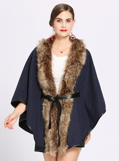 Belt Cardigan Shawl Woolen Coat