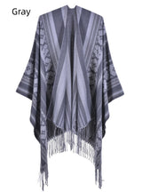 Jacquard Shawl Split Thick Cloak