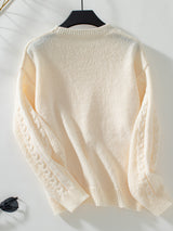 Solid Color Pullover Kink Sweater