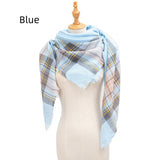 Wine Red Plaid Square Scarf